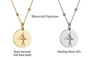 14K Gold Ballerina Pendant Necklace
