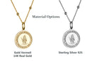 14K Gold Saint Christopher Medal Necklace
