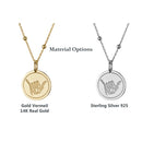 14K Gold Aloha Shaka Hand Pendant Necklace