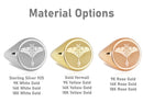 14K Gold Luna Moth Signet Ring