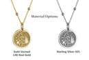 14K Gold Moon Phase Mountain Pendant Necklace