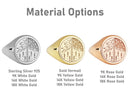 14K Gold Sun and Moon Signet Ring