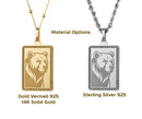 14K Gold Bear Pendant Necklace