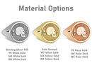 14K Gold Memento Mori Skull Signet Ring