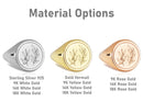 14K Gold Olive Branch Signet Ring