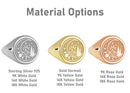 14K Gold Crescent Moon Signet Ring