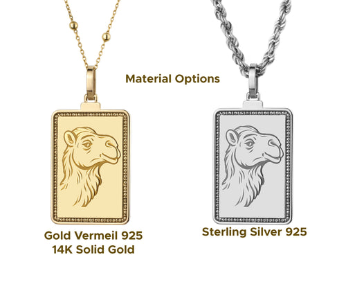 14K Gold Camel Pendant Necklace