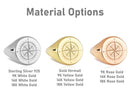 14K Gold Compass Signet Ring