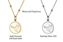 14K Gold Dove Pendant Necklace