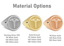 14K Gold Caduceus Medical Signet Ring