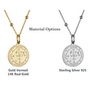 14K Gold Archangel Michael Sigil Pendant Necklace