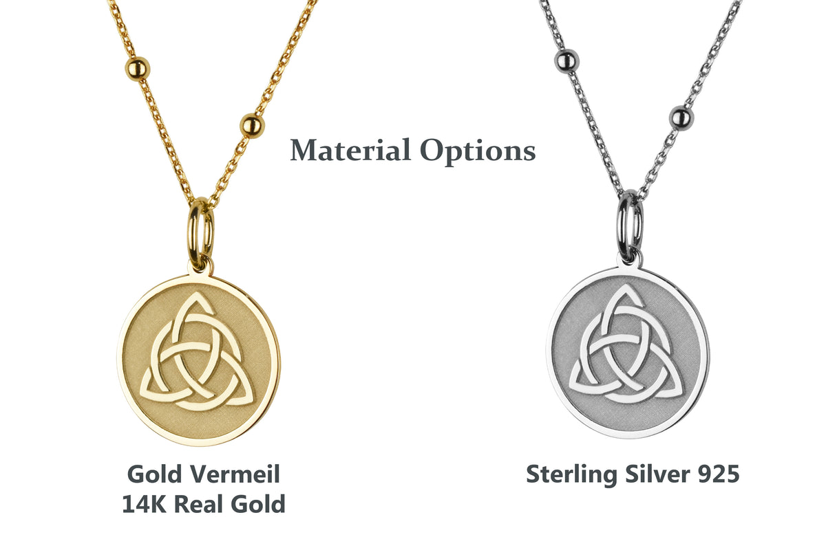14K Gold Celtic Trinity Knot Necklace