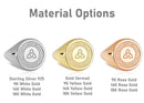 14K Gold Triquetra Celtic Knot Signet Ring