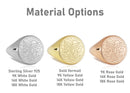 14K Gold Whale Tail Signet Ring