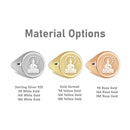 14K Gold Buddha Signet Ring