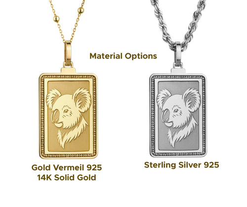 14K Gold Koala Pendant Necklace
