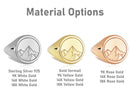 14K Gold Mountain Signet Ring
