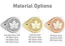 14K Gold Maple Leaf Signet Ring