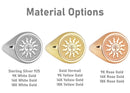 14K Gold Tree of Life Sun Signet Ring