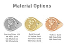 14K Gold Rose Signet Ring