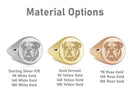 14K Gold Bulldog Signet Ring