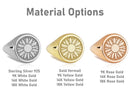 14K Gold Sunflower Signet Ring