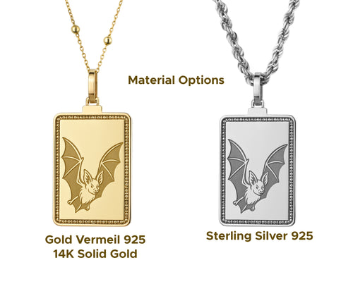 14K Gold Bat Pendant Necklace