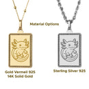 14K Gold Axolotl Pendant Necklace