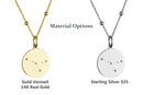 14K Gold Cancer Zodiac Constellation Pendant Necklace