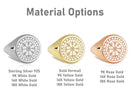 14K Gold Vegvisir Viking Compass Signet Ring