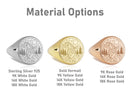 14K Gold Wolf Signet Ring