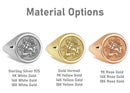 14K Gold Saint George Signet Ring