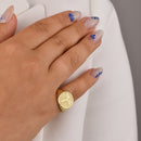 14K Gold Caduceus Medical Signet Ring