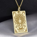 14K Gold Medusa Pendant Necklace