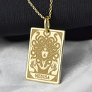 14K Gold Medusa Pendant Necklace