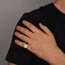 14K Gold Dragon & Phoenix Yin Yang Signet Ring