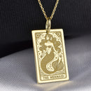 14K Gold Mermaid Pendant Necklace