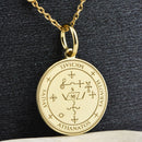 14K Gold Archangel Michael Sigil Pendant Necklace