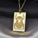 14K Gold Minotaur Pendant Necklace
