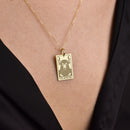 14K Gold Minotaur Pendant Necklace