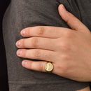 14K Gold Luna Moth Signet Ring