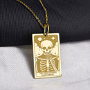 14K Gold Professional Overthinker Tarot Card Pendant Necklace