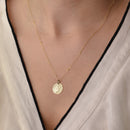 14K Gold Phoenix Bird Pendant Necklace