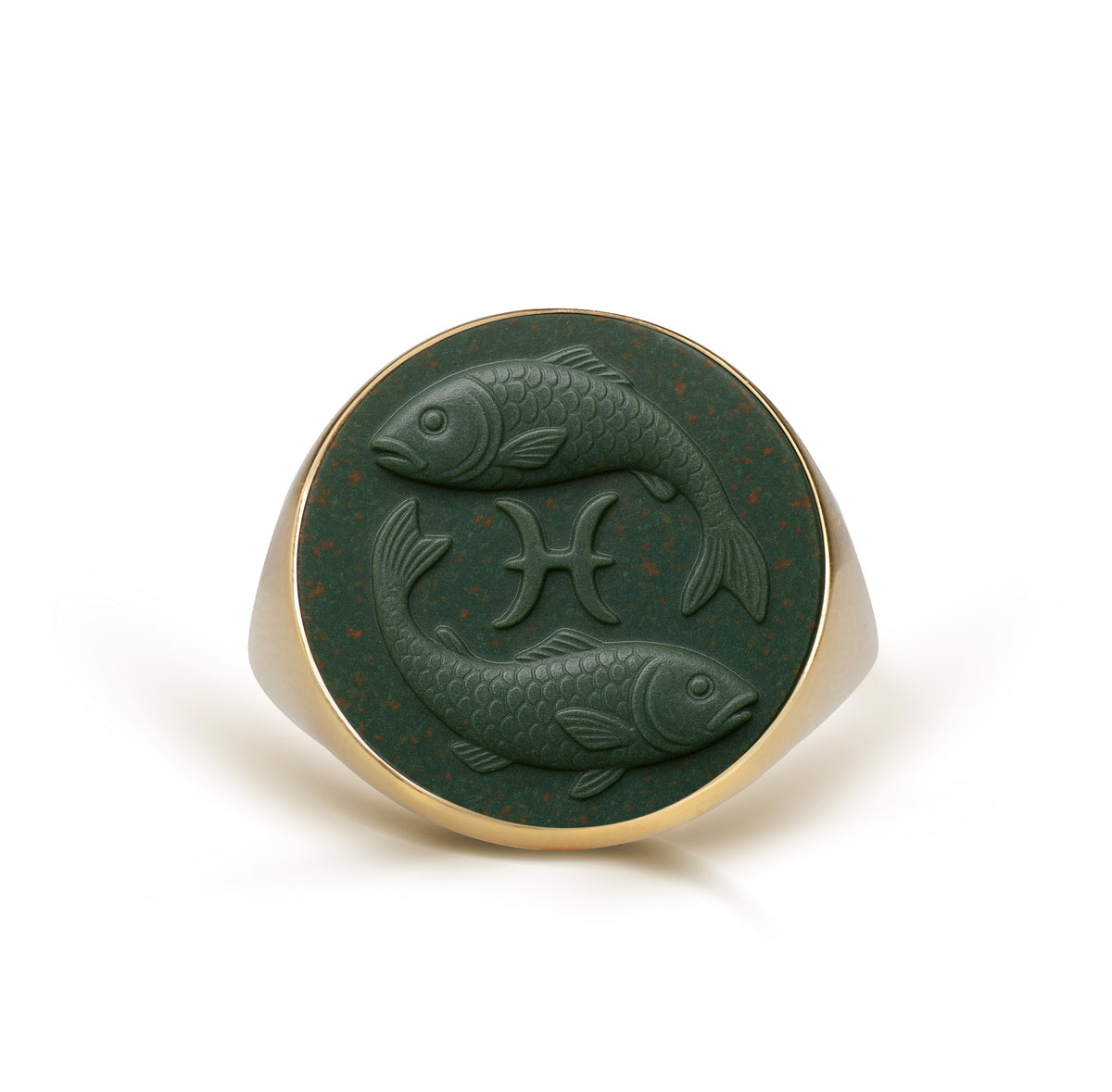 BLOODSTONE PISCES RING