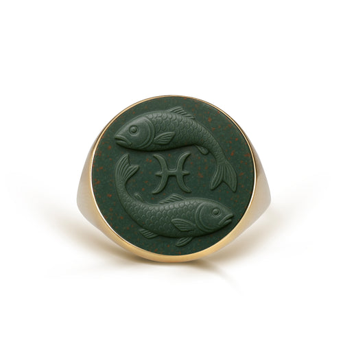 BLOODSTONE PISCES RING