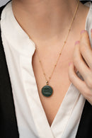 BLOODSTONE PISCES NECKLACE