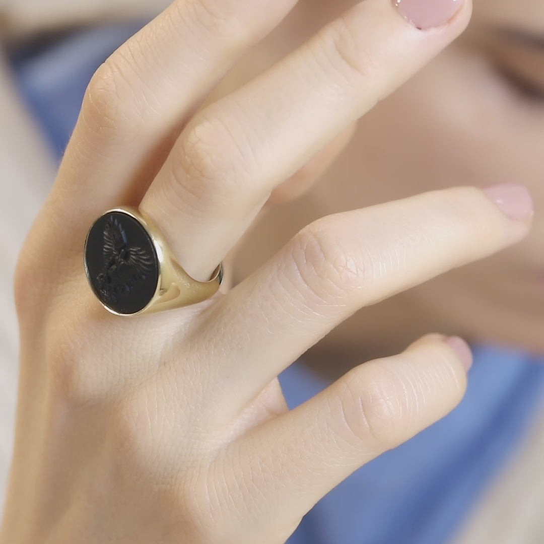 ONYX MICHAEL ARCHANGEL RING