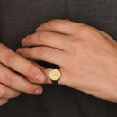 14K Gold Rose Signet Ring