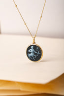 SARDONYX SAGITTARIUS NECKLACE