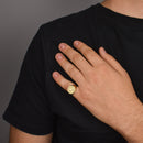 14K Gold Saint George Signet Ring
